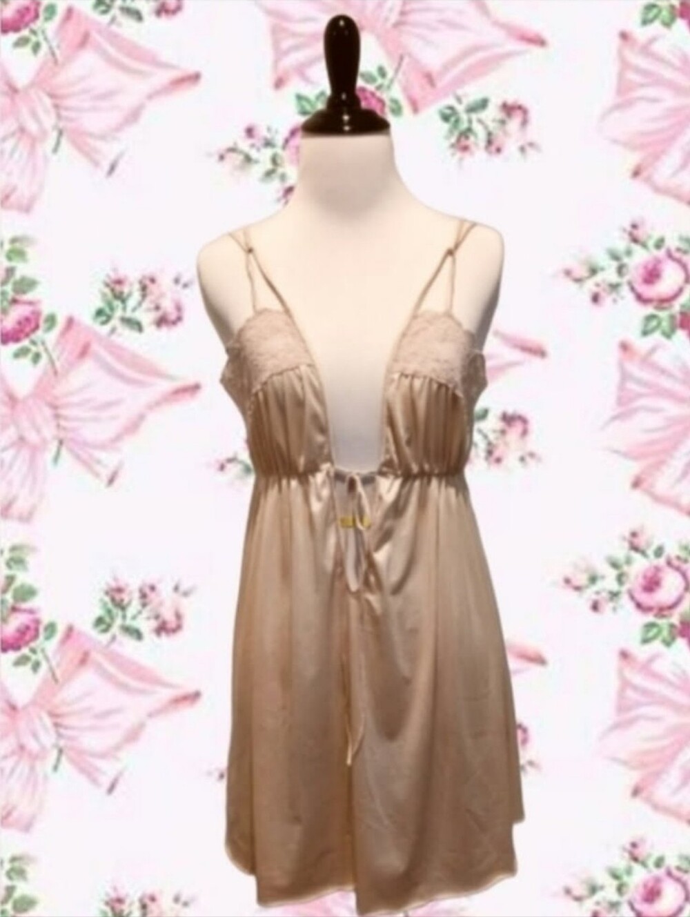 Vintage Tie Front Baby Doll Camisole